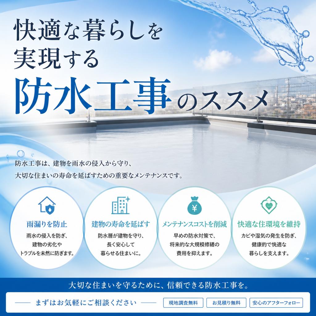 快適な暮らしを実現する防水工事のススメ