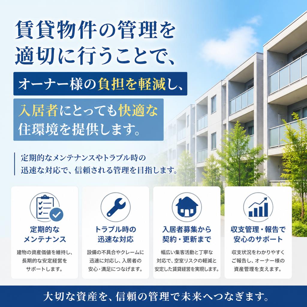 賃貸物件管理の安心サポート