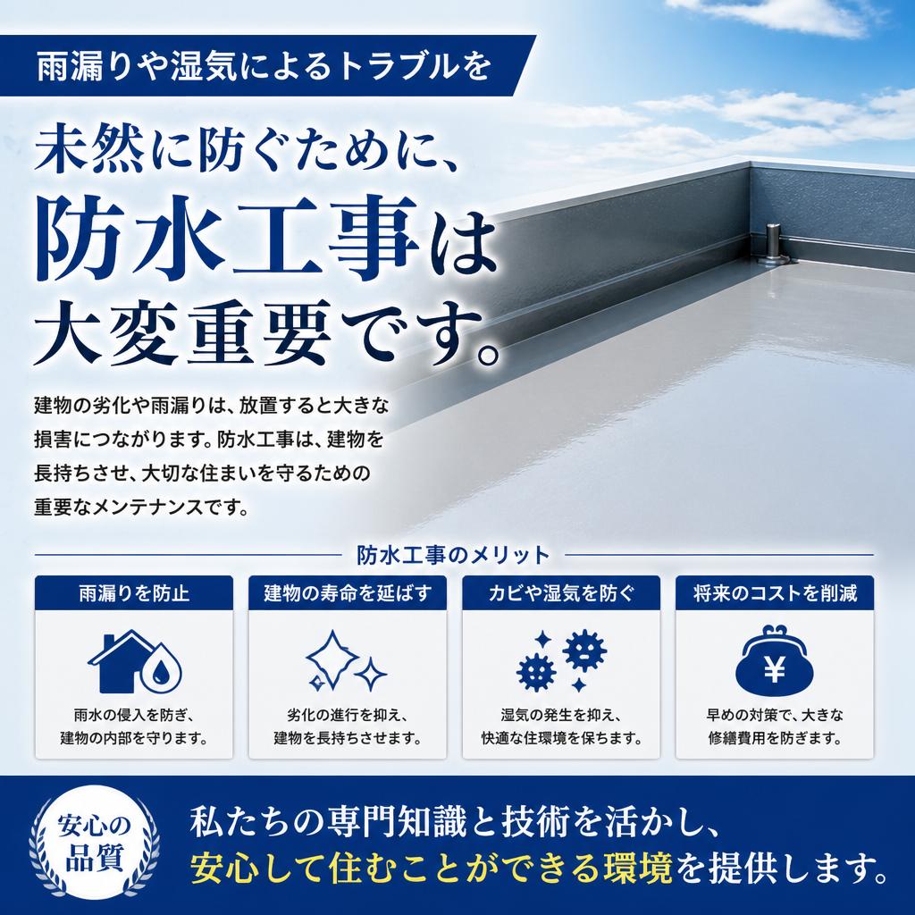 防水工事で安心の住環境を
