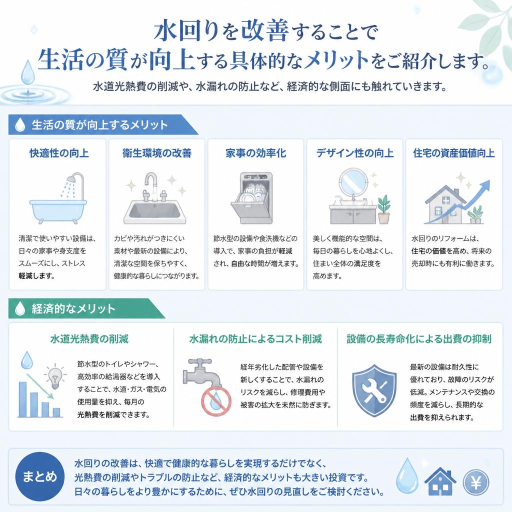 水回り改善のメリット