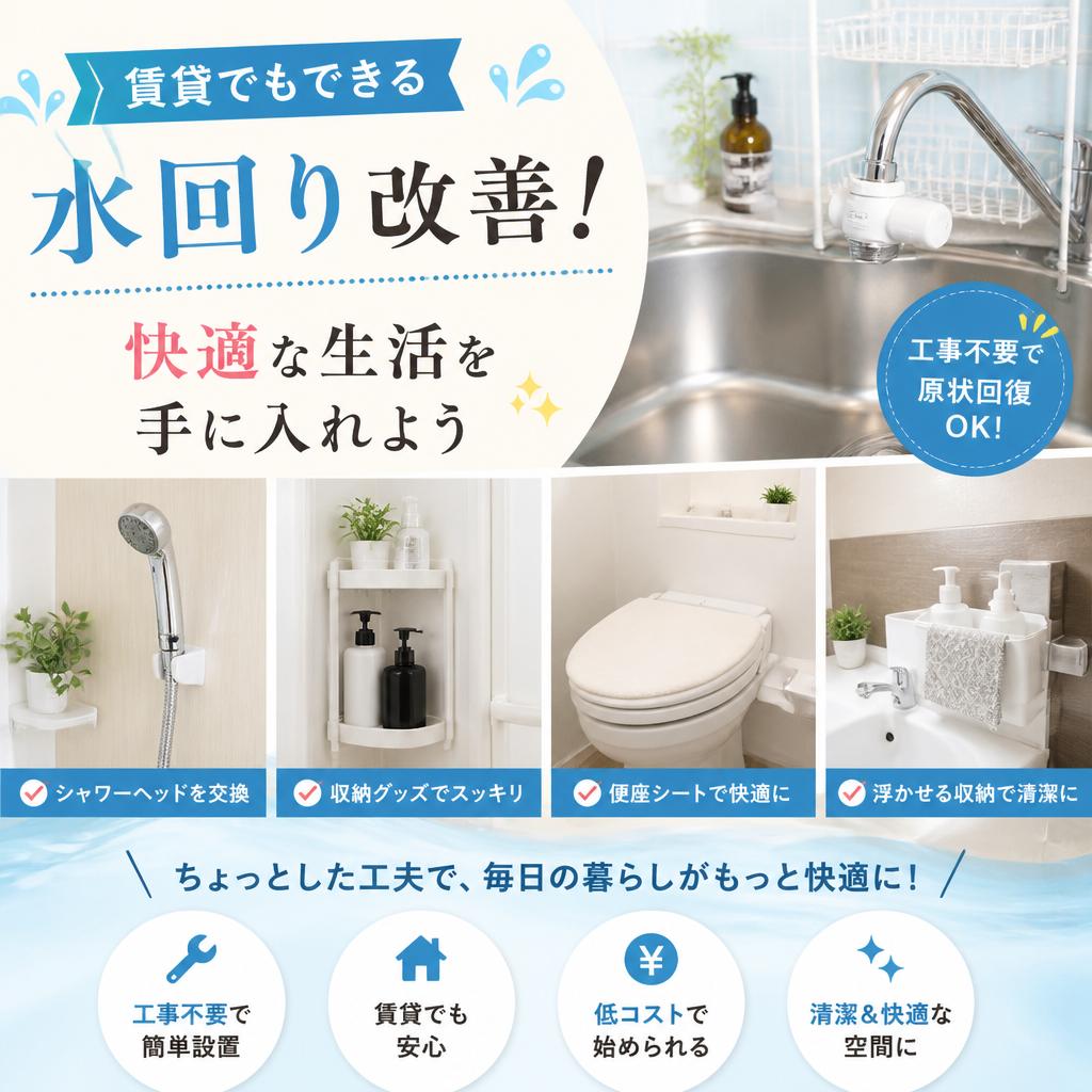 賃貸でもできる水回り改善！ 快適な生活を手に入れよう