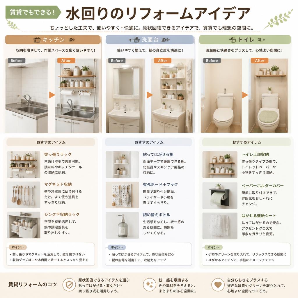 2. 水回りの代表的な改善ポイント