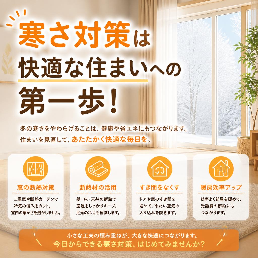 寒さ対策は快適な住まいへの第一歩！