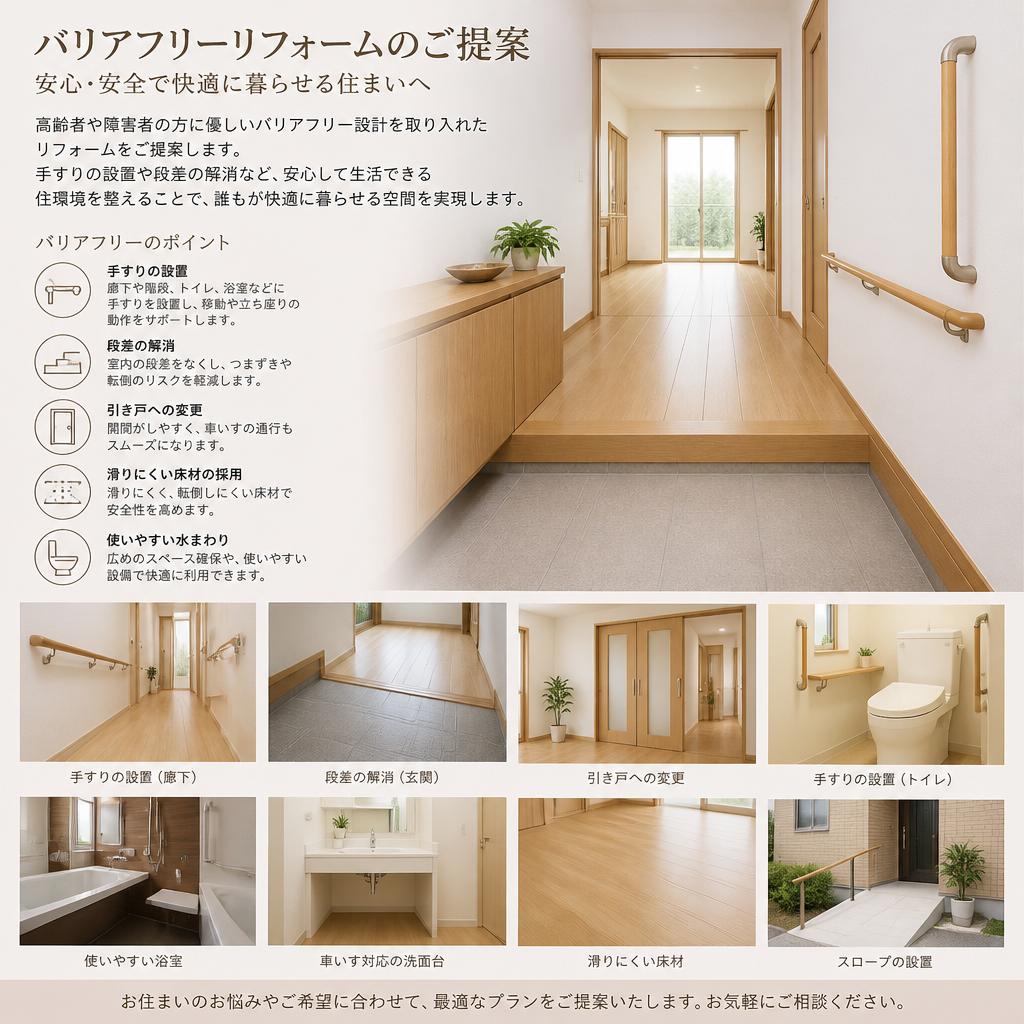 バリアフリーを考慮した住まいづくり