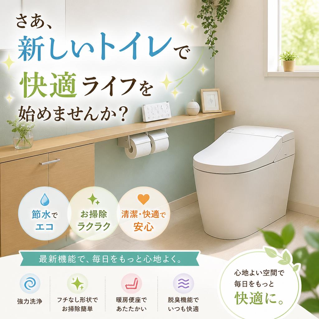 さあ、新しいトイレで快適ライフを始めませんか？