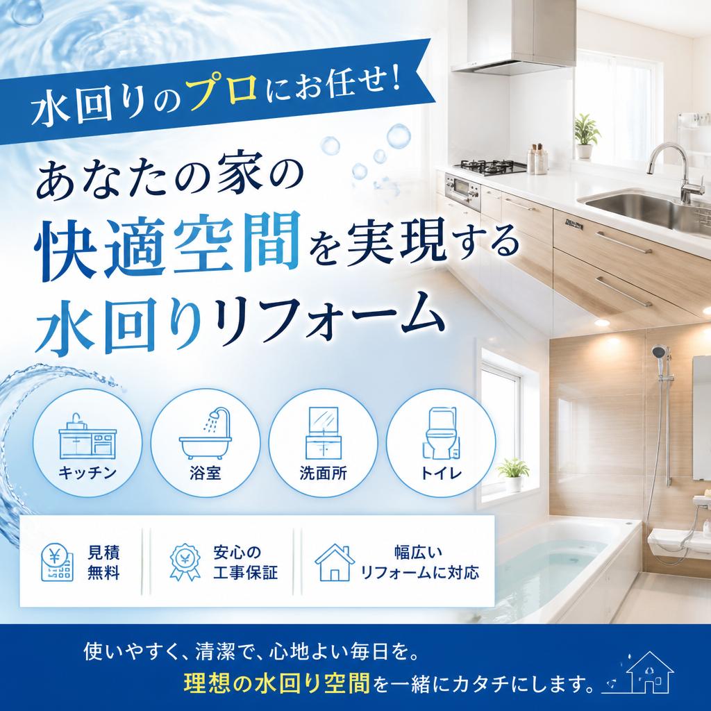 水回りのプロにお任せ！あなたの家の快適空間を実現する水回りリフォーム