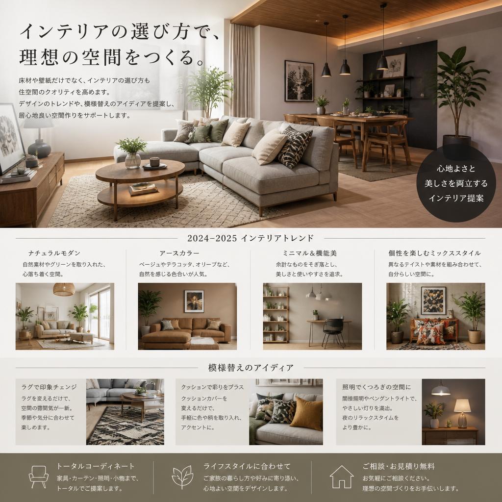 3. インテリアコーディネートのポイント