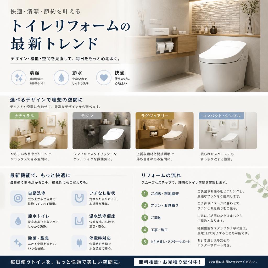 トイレリフォームのポイント