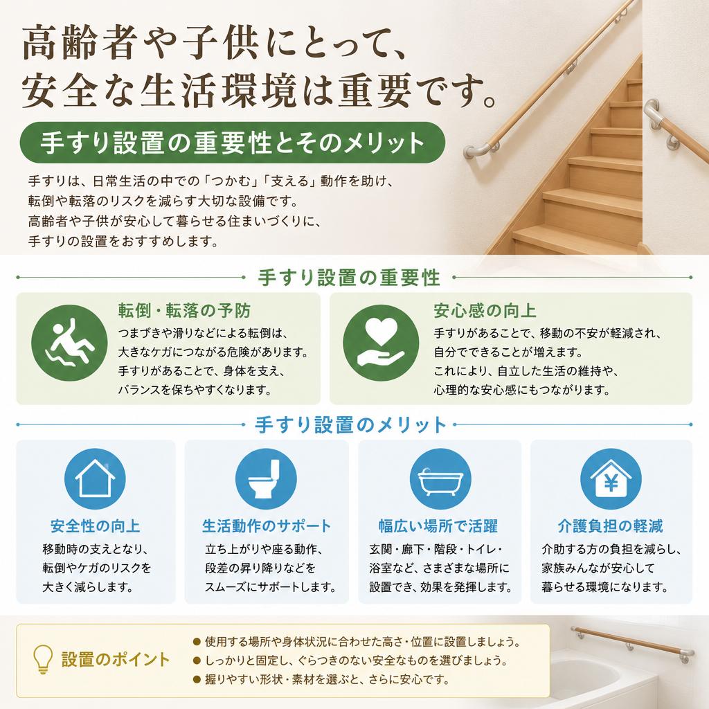 安心・安全の手すり設置