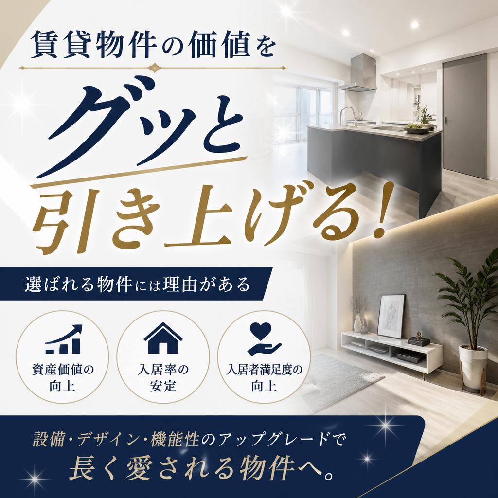 賃貸物件の価値をグッと引き上げる！