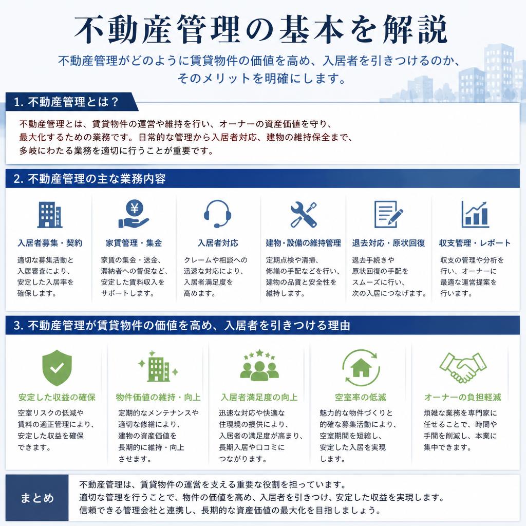 不動産管理の基礎知識とそのメリット