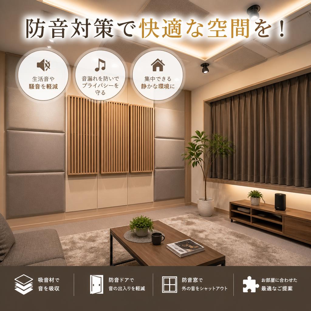 防音対策で快適な空間を！
