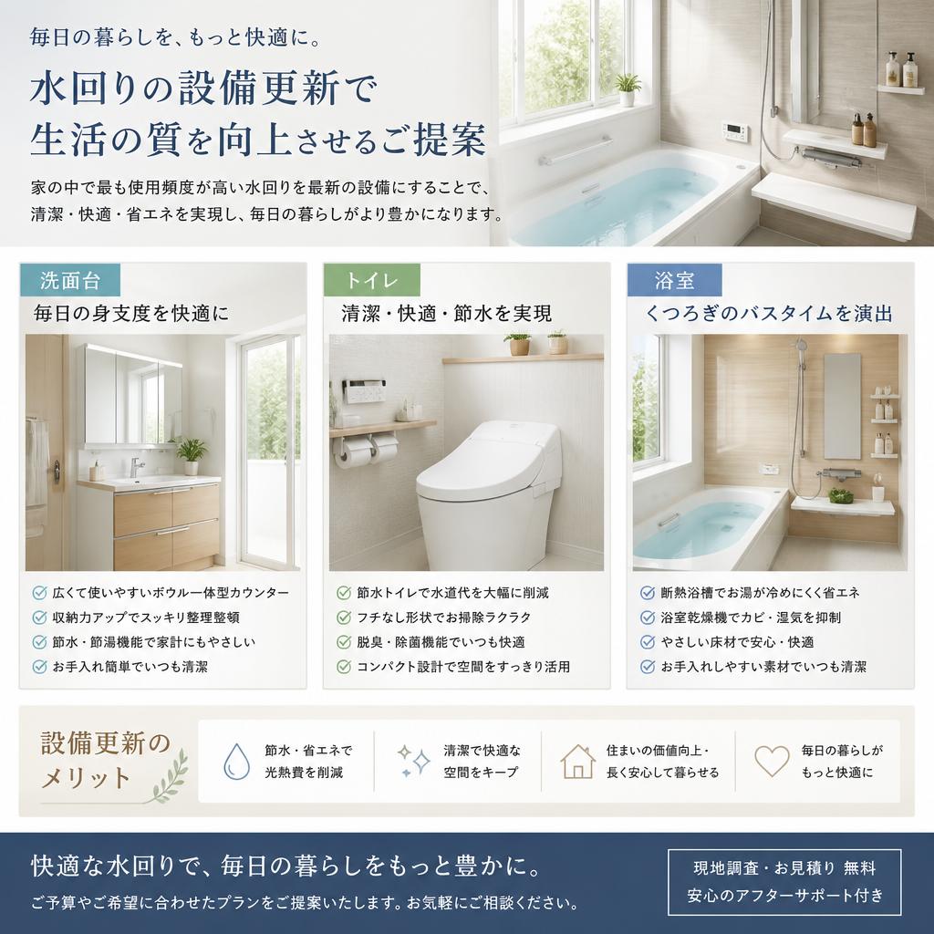 快適な水回りの重要性