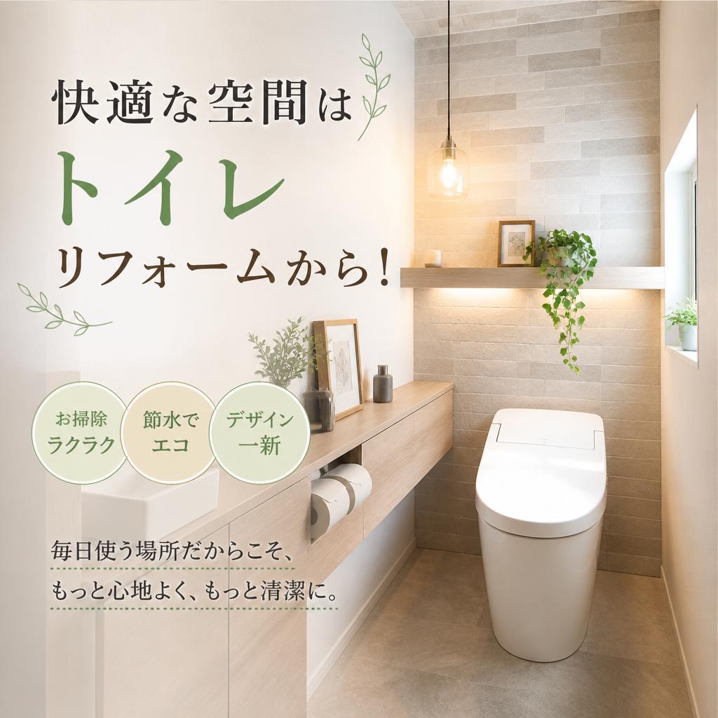 快適な空間はトイレリフォームから！