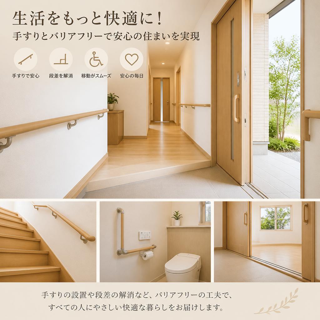 生活をもっと快適に！手すりとバリアフリーで安心の住まいを実現