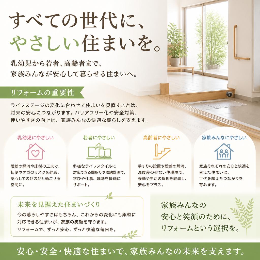 全ての世代に優しい住まい