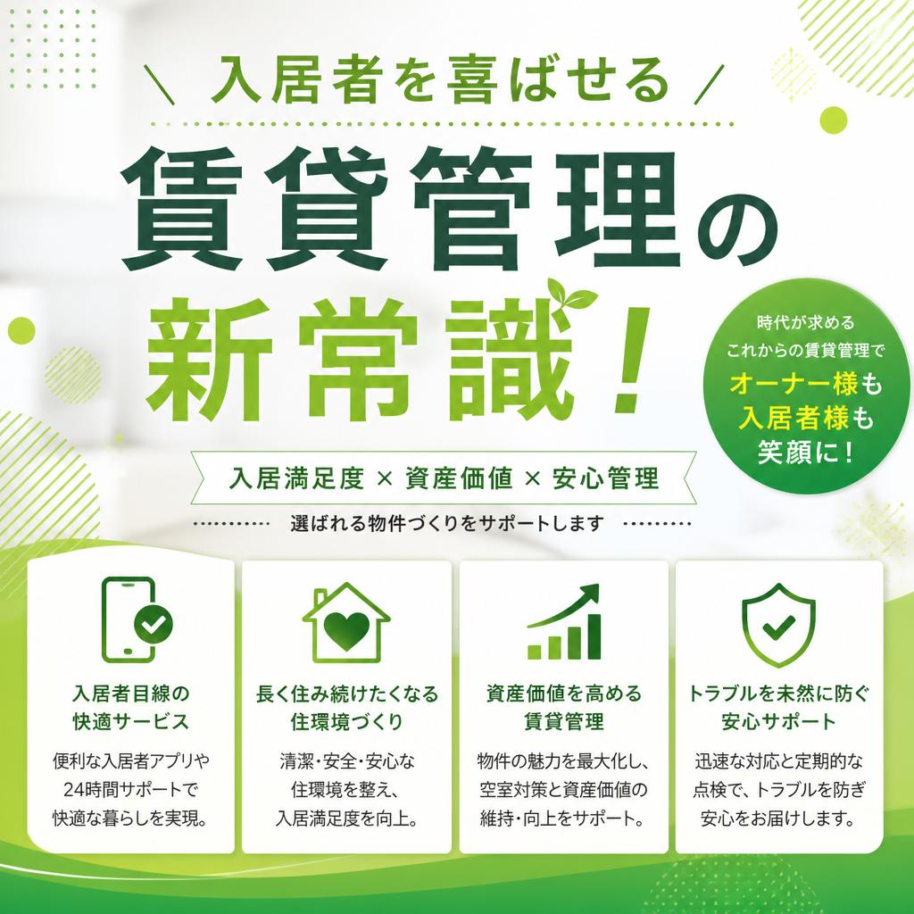入居者を喜ばせる賃貸管理の新常識！