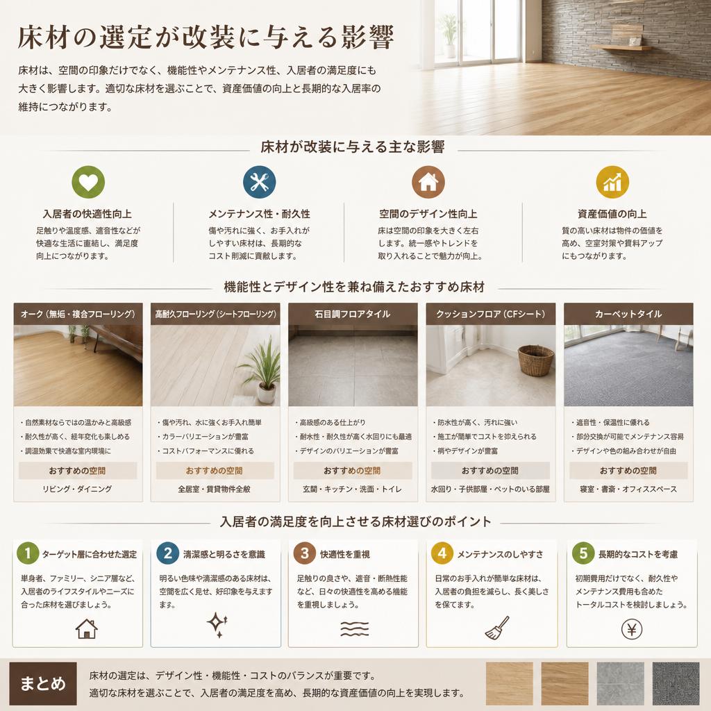 4. 床材選びが住環境を左右する