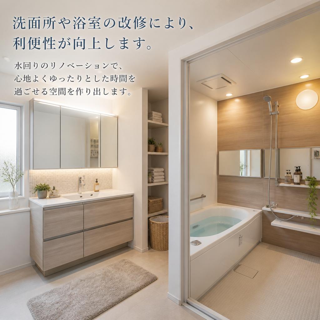 水回りの充実で毎日の生活を快適に