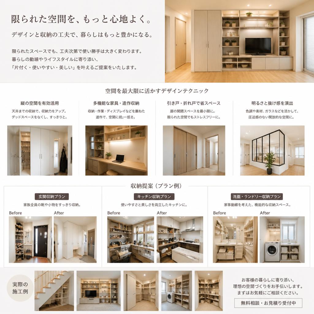 空間デザインと収納提案