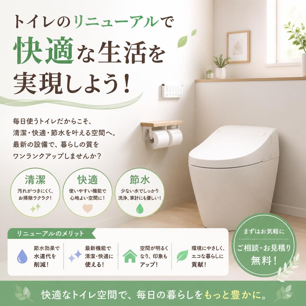 トイレのリニューアルで快適な生活を実現しよう！