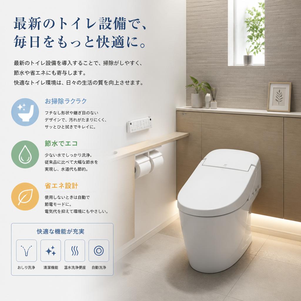快適さを追求したトイレリフォーム