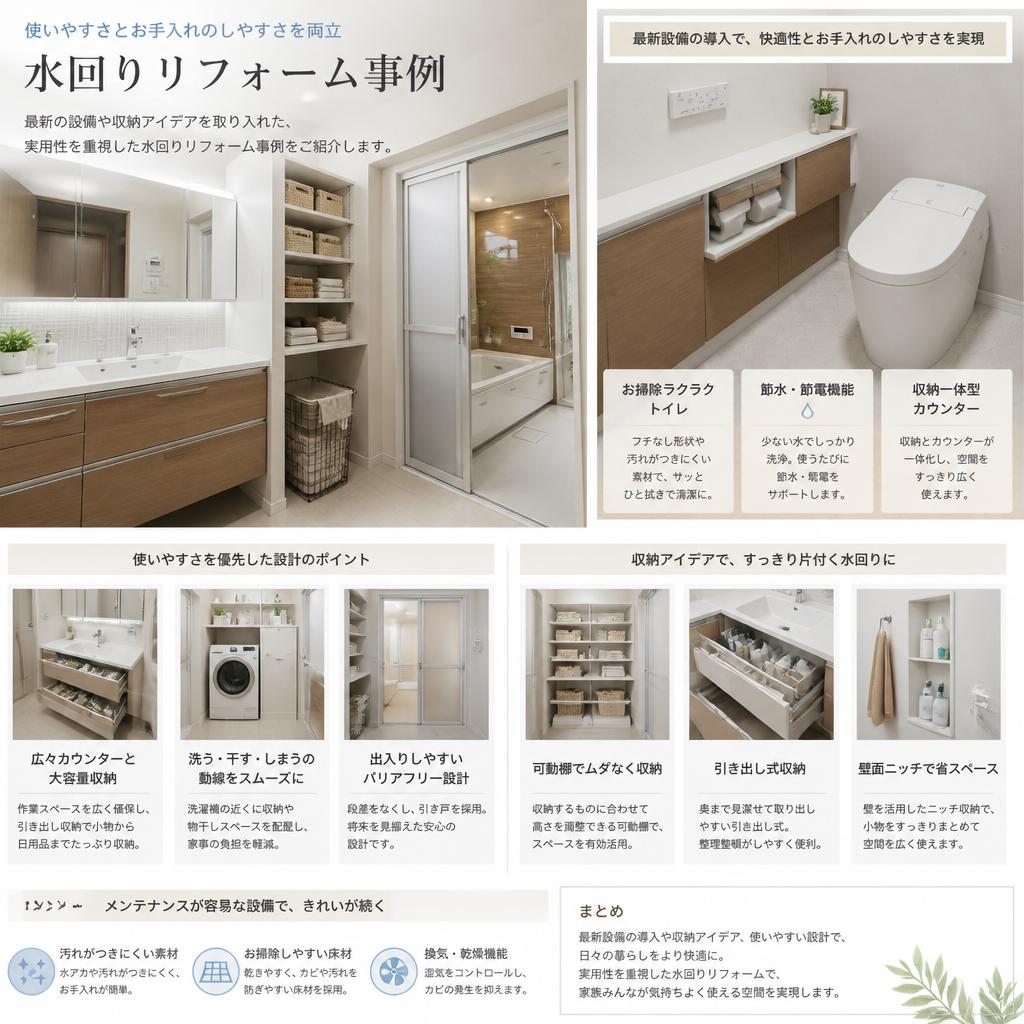 機能性を追求した水回りリフォーム