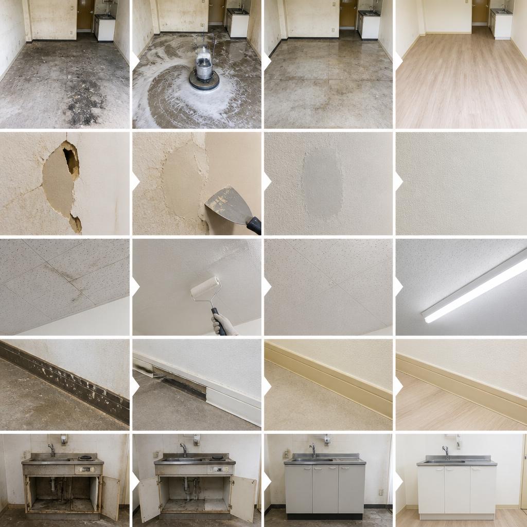 原状回復作業の具体的手順