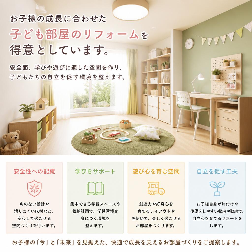子ども部屋の設計とカスタマイズ
