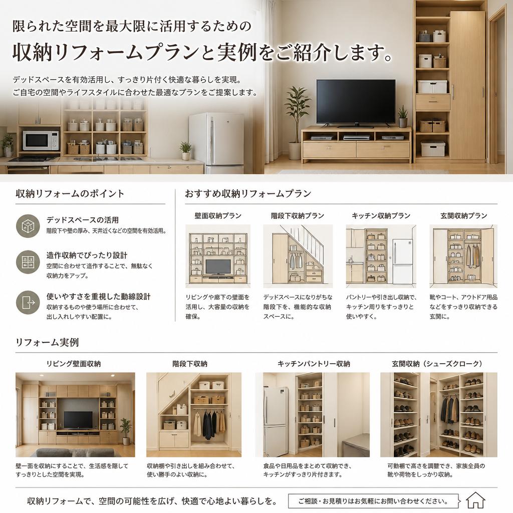 4. スペースを無駄にしない収納プラン