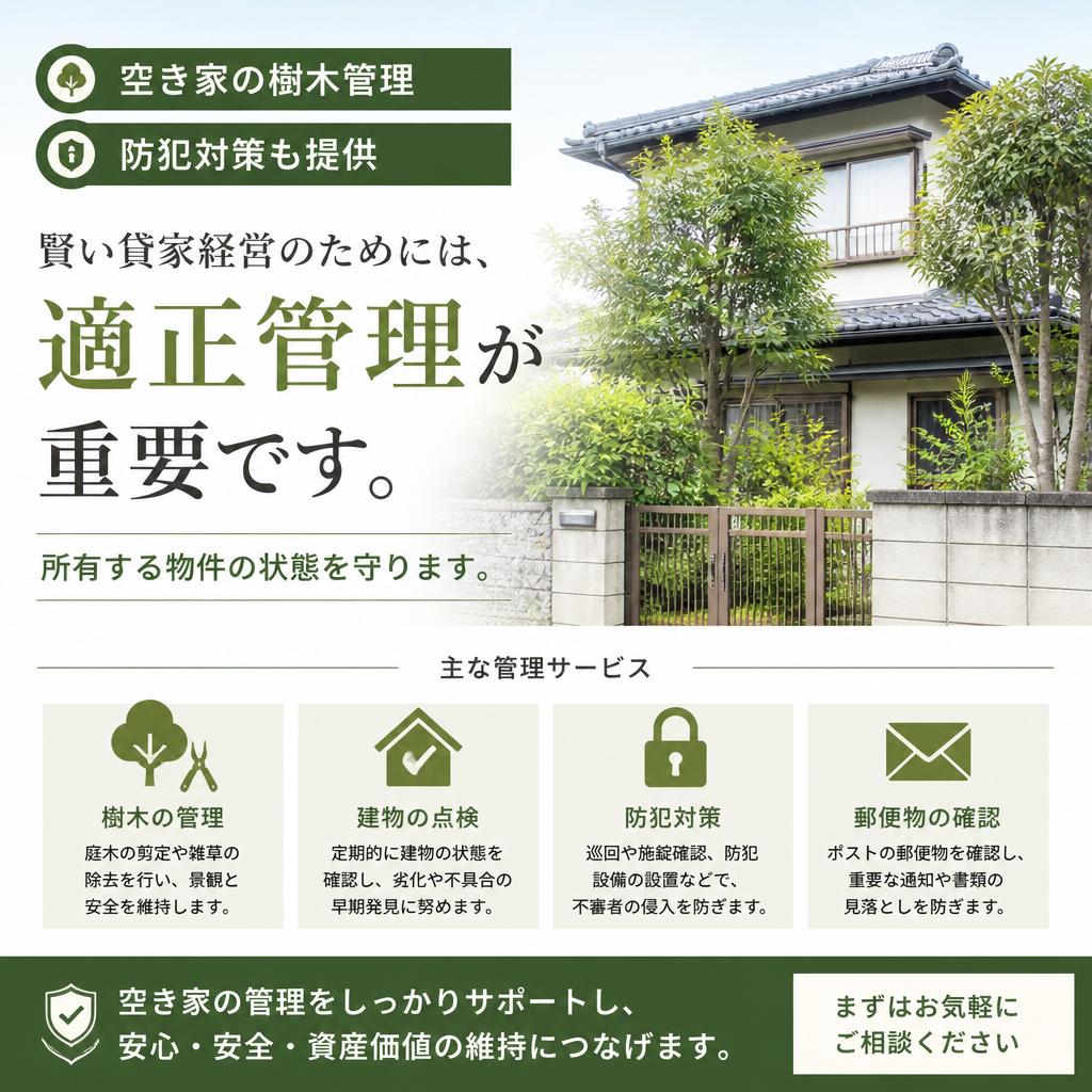 空き家管理で安心のサポート
