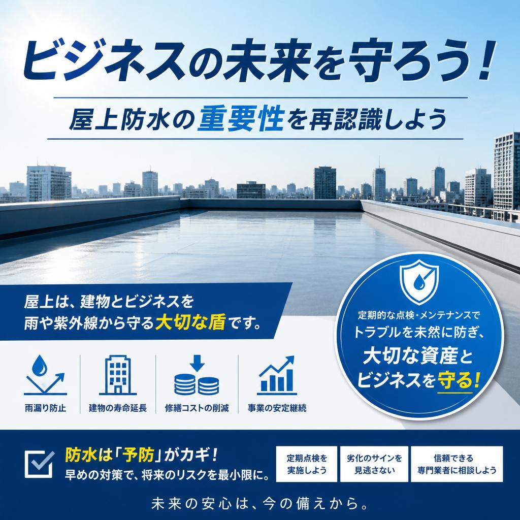 ビジネスの未来を守ろう！屋上防水の重要性を再認識しよう