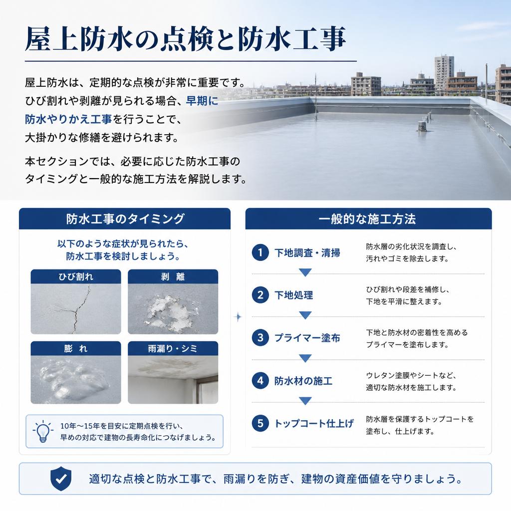 防水工事のタイミングと方法