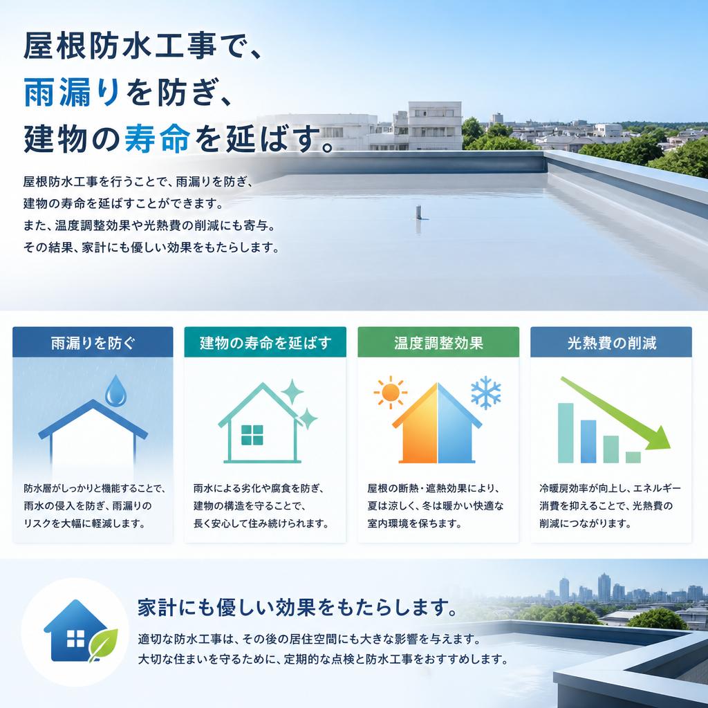屋根防水がもたらす4つのメリット