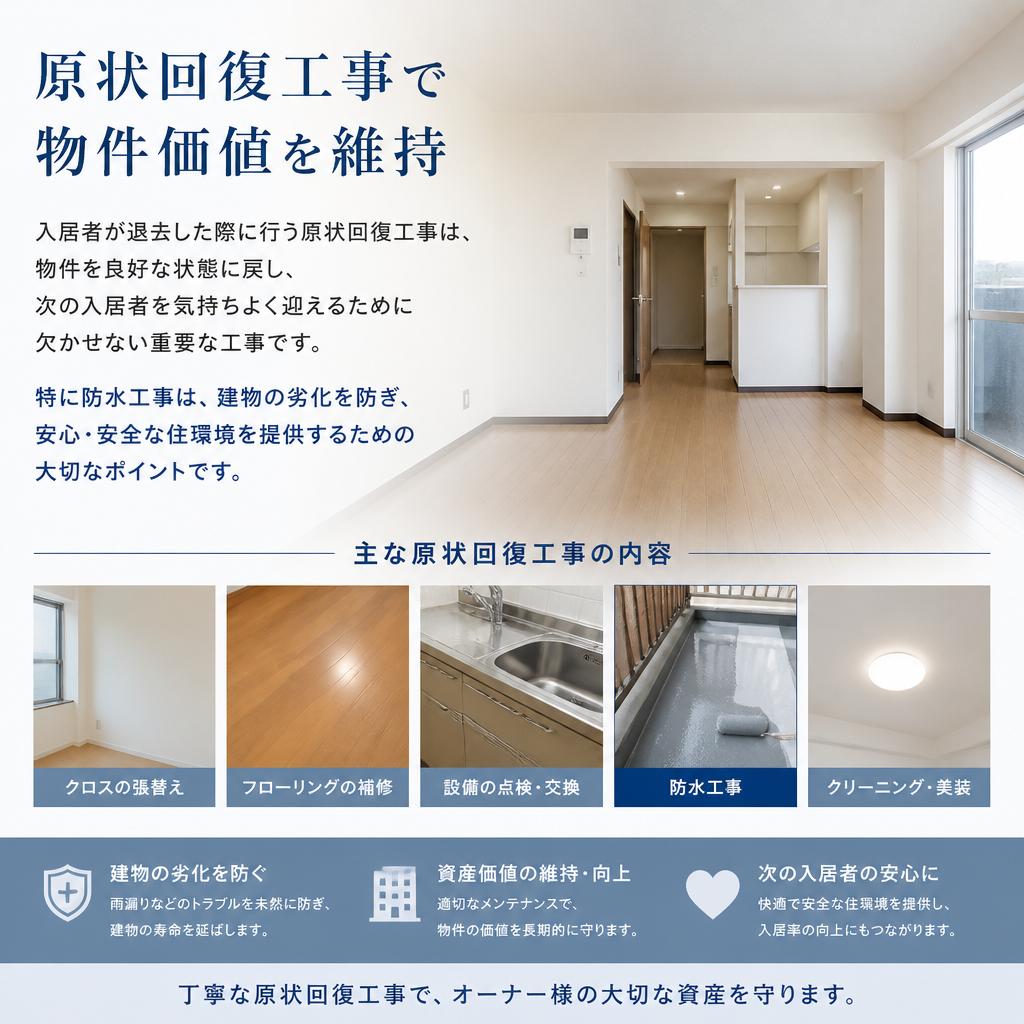原状回復工事で家を新しく見せる