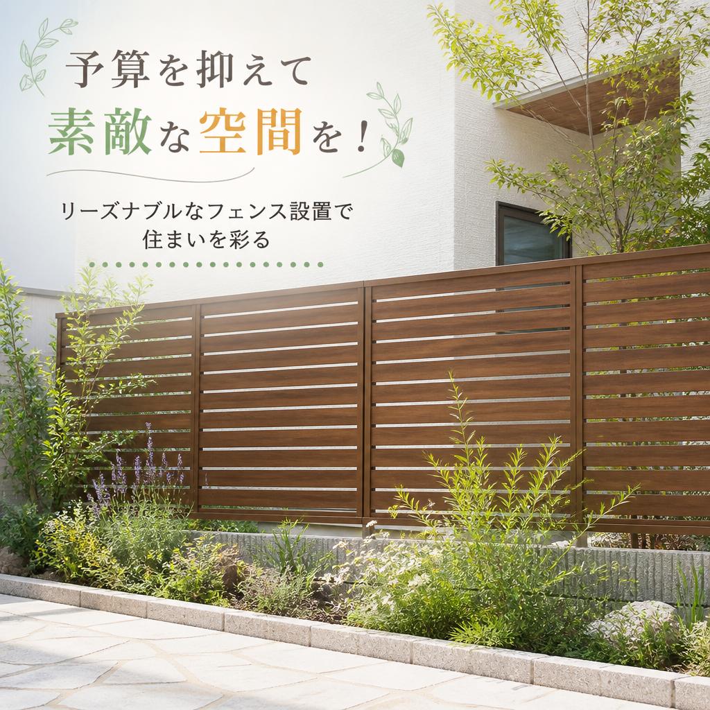 予算を抑えて素敵な空間を！リーズナブルなフェンス設置で住まいを彩る
