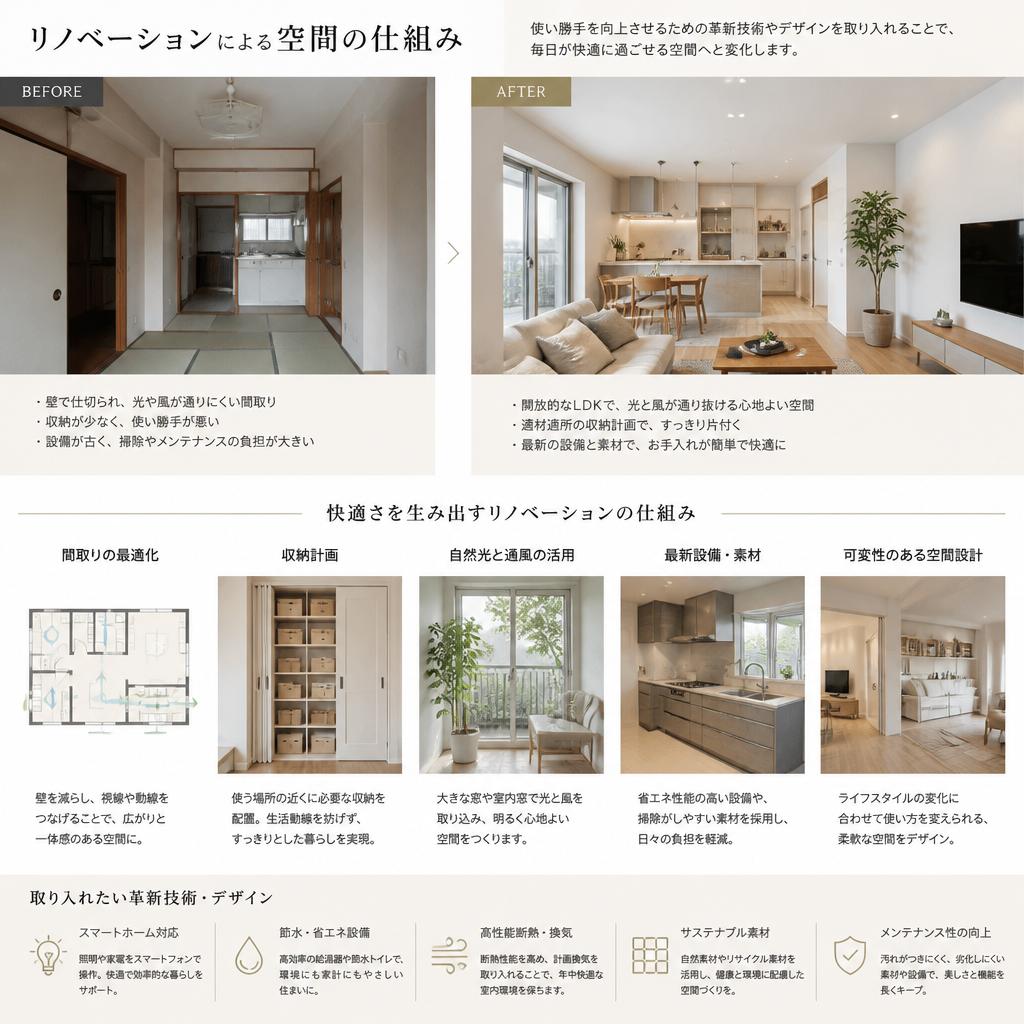 リノベーションで叶える新しい生活スタイル