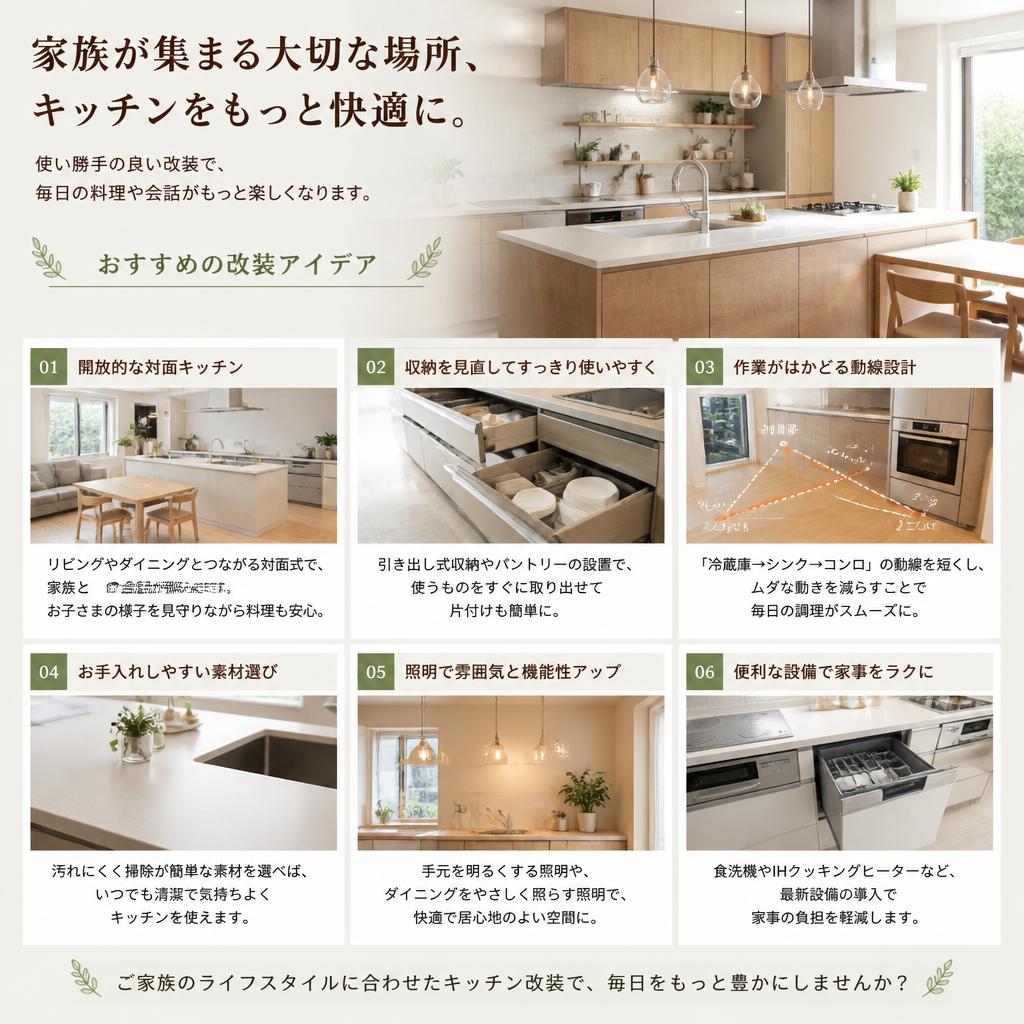 3. 台所の改装で使い勝手を向上