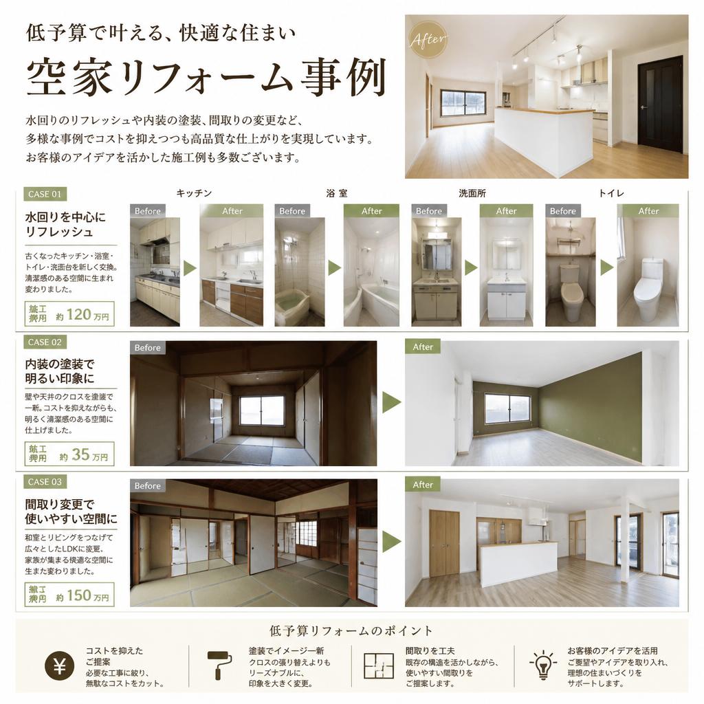低予算でできる施工例