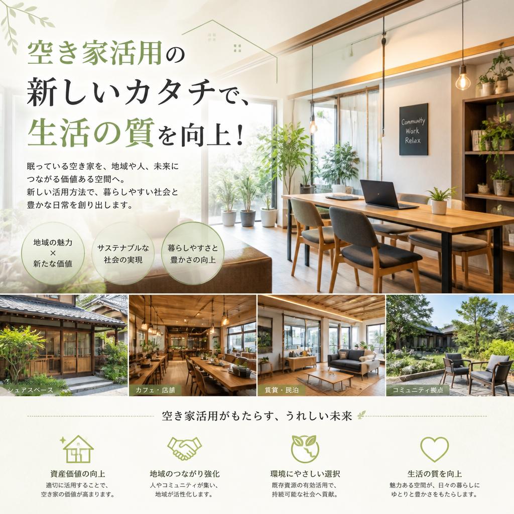 空き家活用の新しいカタチで、生活の質を向上！