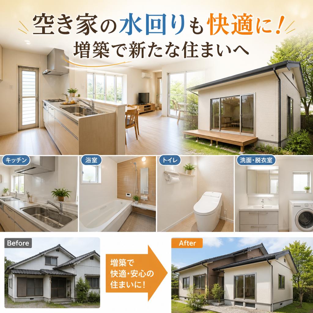 空き家の水回りも快適に！増築で新たな住まいへ
