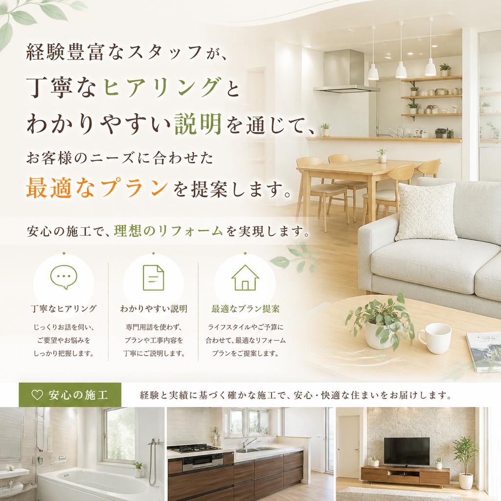 周南住建のリフォームの特徴