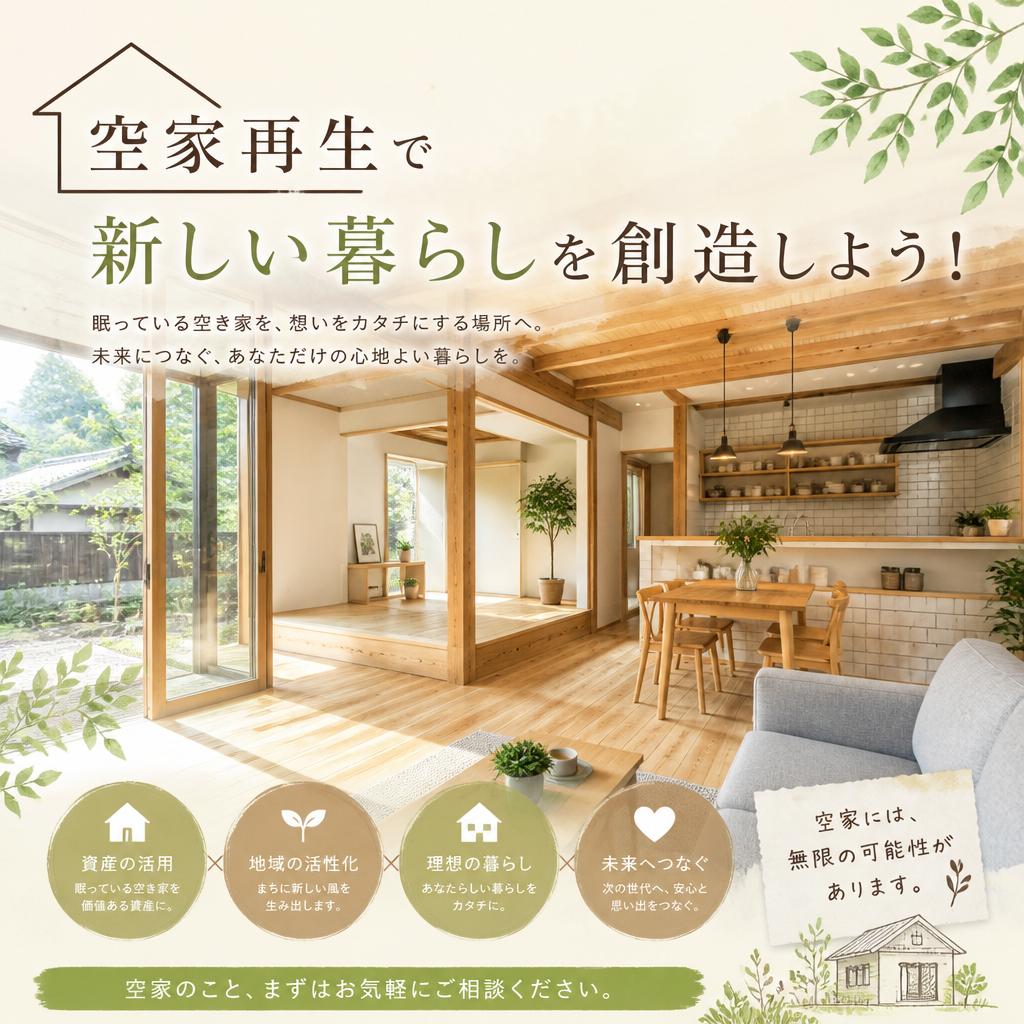 空家再生で新しい暮らしを創造しよう！