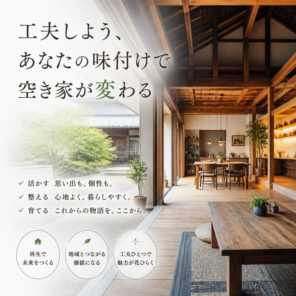 工夫しよう、あなたの味付けで空き家が変わる
