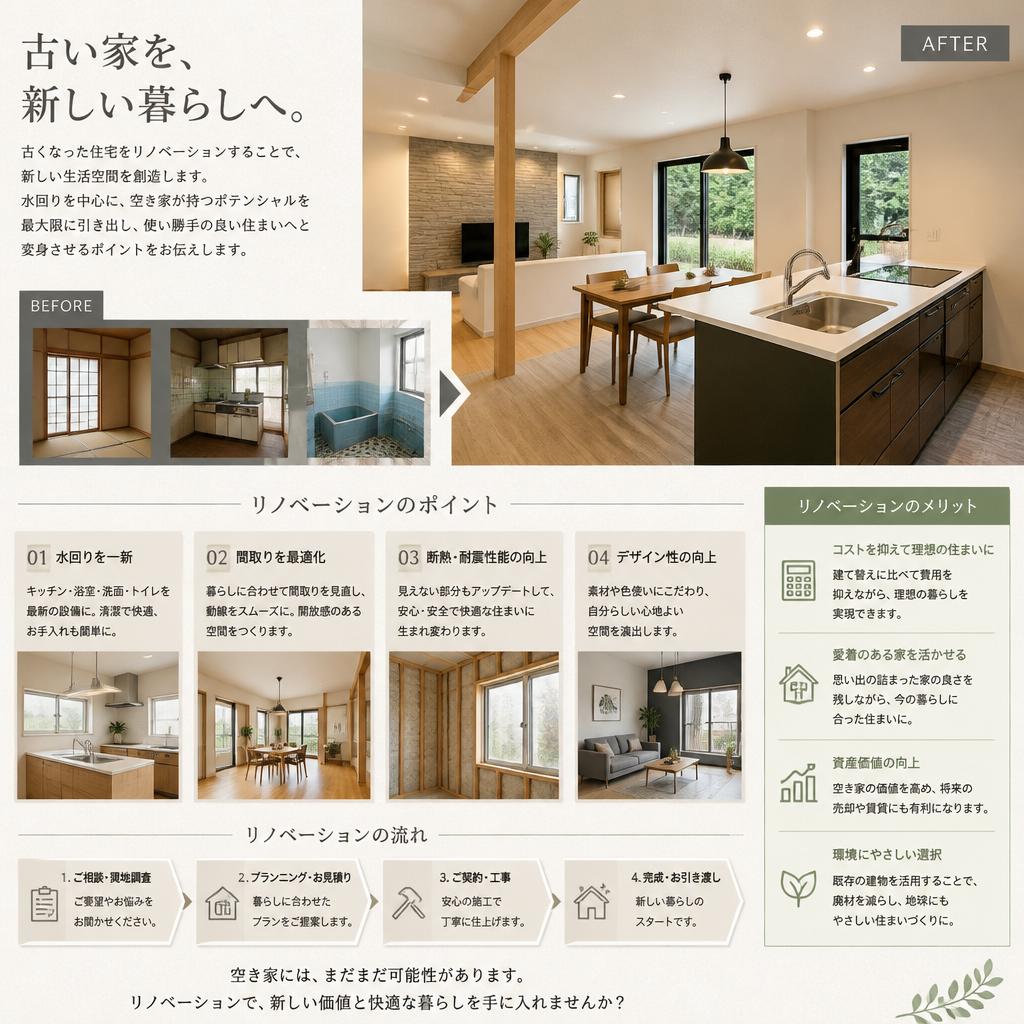 住宅リノベーションで暮らしを変える