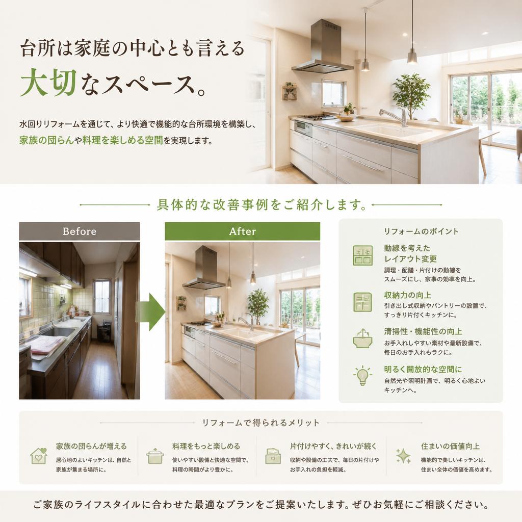 台所改善がもたらすもの