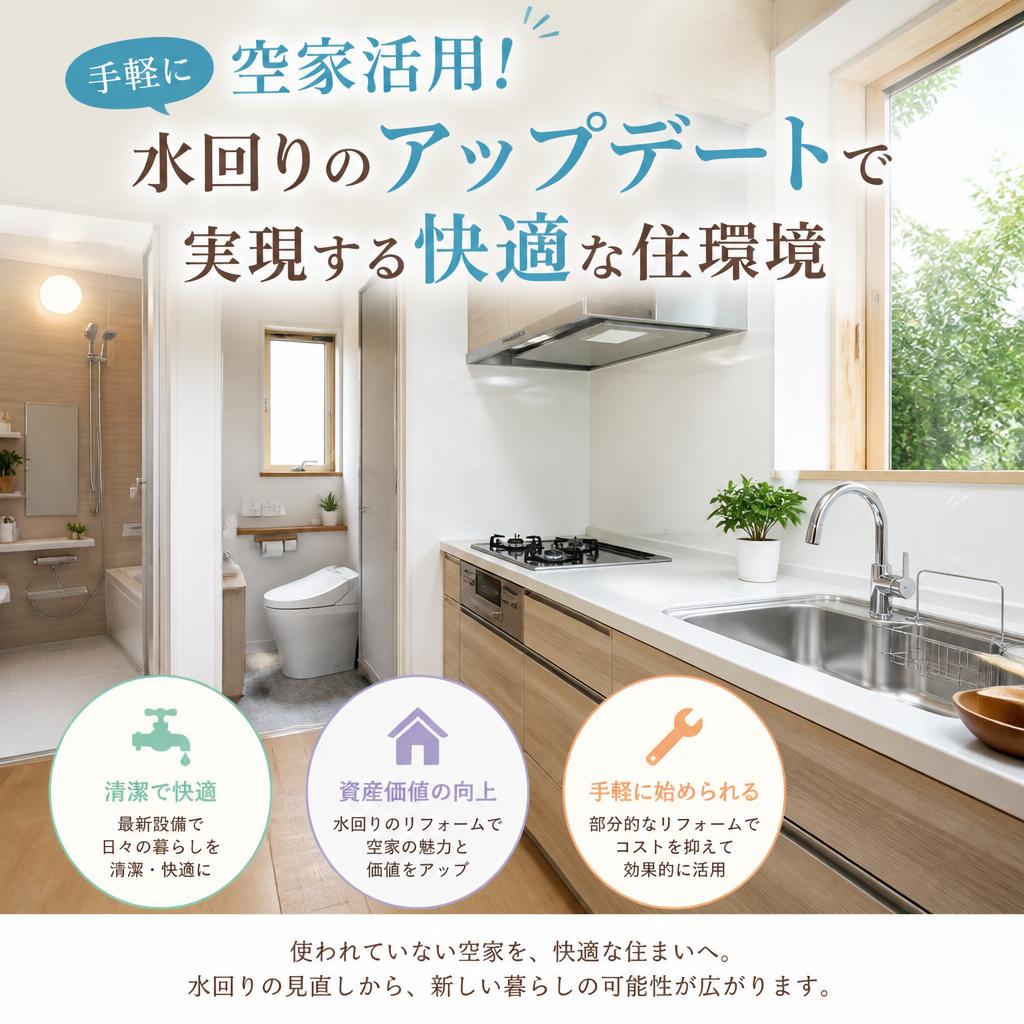 手軽に空家活用！水回りのアップデートで実現する快適な住環境
