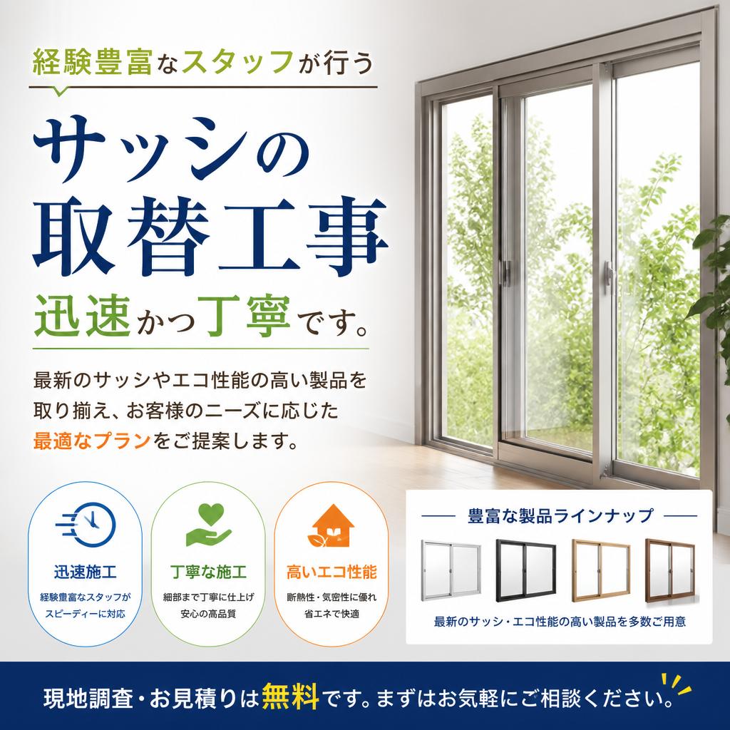 周南住建のサッシ取替サービス