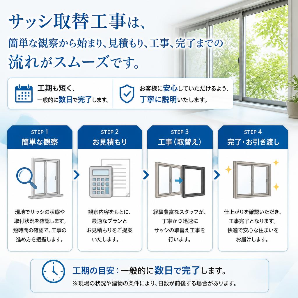 工事の流れと期間