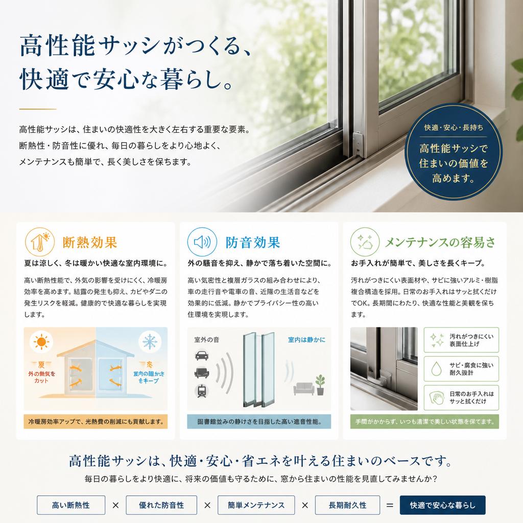 高性能サッシの利点